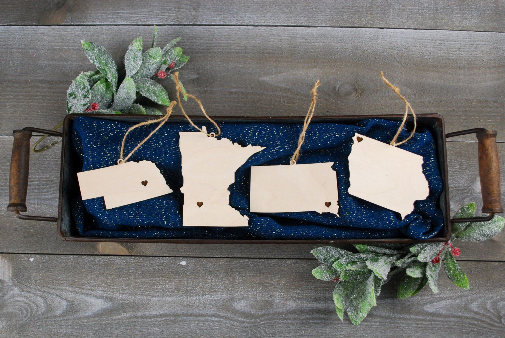Brick House Gifts state ornaments